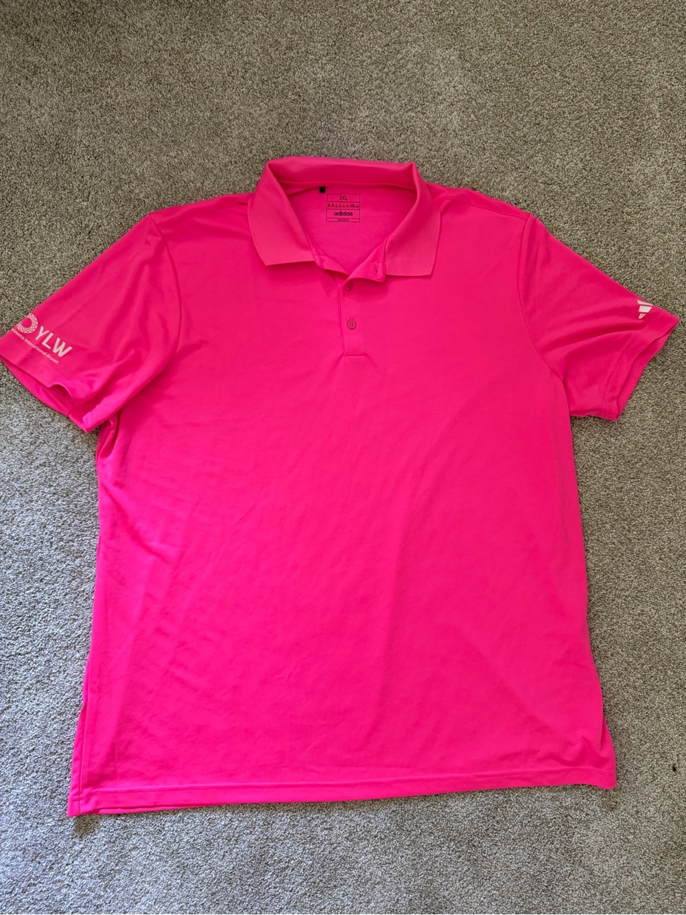 adidas Men’s Hot Pink Performance Polo